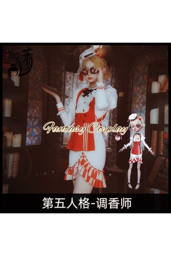 Identity V  KFC Crossover Perfumer Lady K Uniform Cosplay Costume